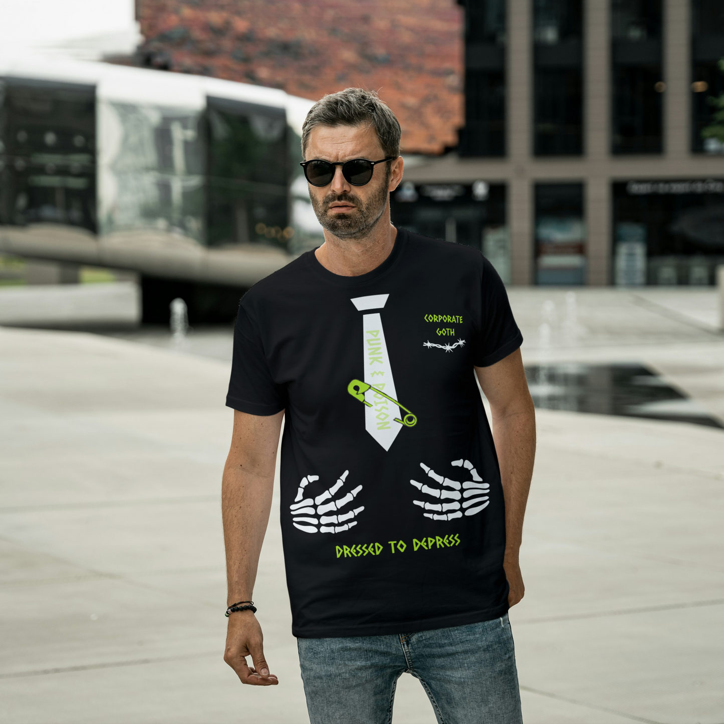 CORPORATE GOTH - dressed to depress T-shirt